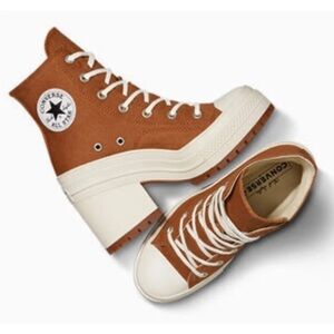 Converse Women's High-Top 70 De Luxe Heel Brown + Cream (Tawny Owl+ Egret) W9M7